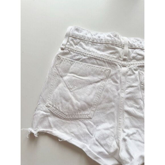 HUDSON Cara White High Rise Button Fly Cut Off Denim Shorts, Size 30 - Picture 9 of 15